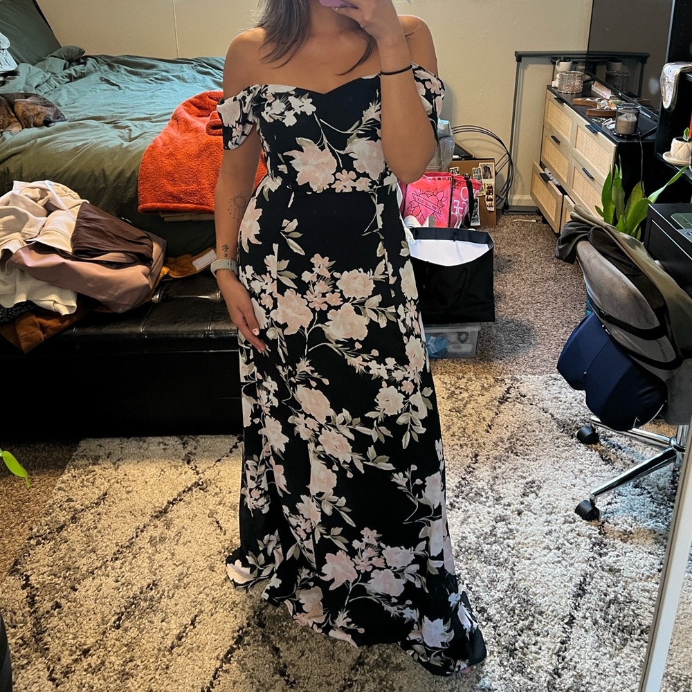 WAYF Off the Shoulder Maxi Dress